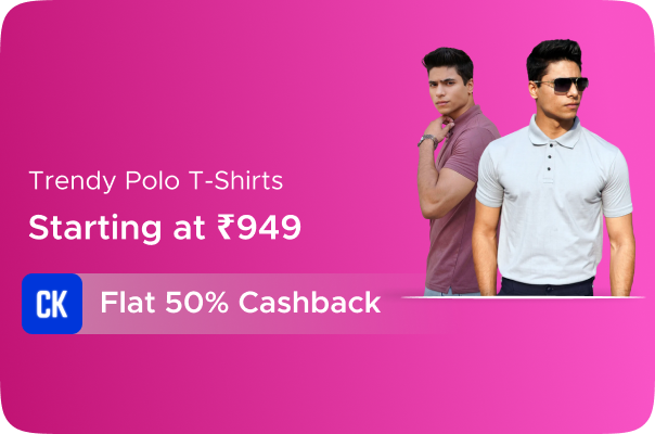 Ceazur: Trendy Polo T-Shirts Starting at Rs949 + Flat 50% CashKaro Cashback
